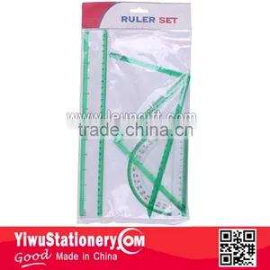 15CM Colorful Drawing Ruler Set 4pcs Geometry Set thumbnail-4