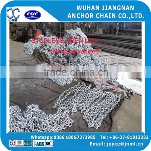 Open Link Ship Chain 44mm Black or HDG Surface for Buoy thumbnail-1