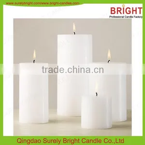 White Unscented Cylinder Candle For Christmas thumbnail-1