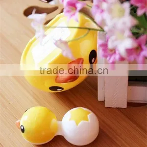 Custom Cartoon Contact Lens Cases,Contact Lenses Plastic Case,Yellow Duck Contact Lens Box thumbnail-4