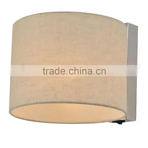Home Interior Design Round Linen Lamp Cover Wall Lamp,round Linen Lamp Cover Wall Lamp, Linen Lamp Cover Wall Lamp W1033 thumbnail-2
