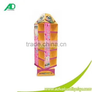 China Factory Production Display Custom Corrugated Cardboard Rotating Display Rack thumbnail-1
