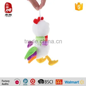 China Supplier Plush Stuffed Colorful Chicken Keychain thumbnail-3