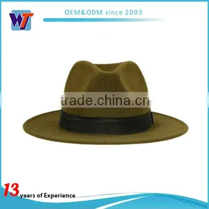 China Promotional High Quality Men's Fedora Hat Custom Logo Band thumbnail-4
