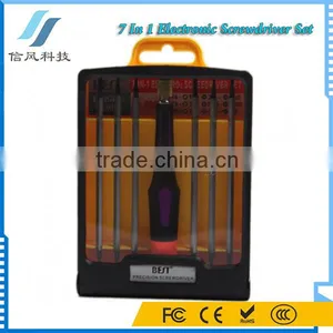 BEST-8903 7 In-1 Multi-functional Mini Pocket Repair Flat and Star Precision Screwdriver Set thumbnail-1