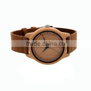 2016 Handmade Leather Watch Strap Bamboo Wooden Watch Trade Assurance thumbnail-5