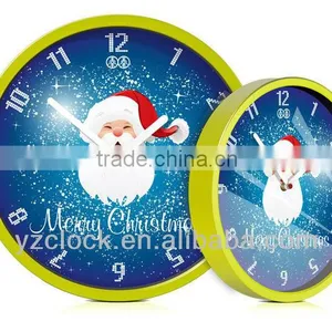 10" Plastic Wall Clock With Christmas Song thumbnail-1