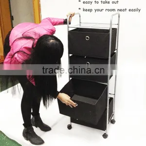 2 Layers Movable Storage Drawer Trolley With Wheel thumbnail-5