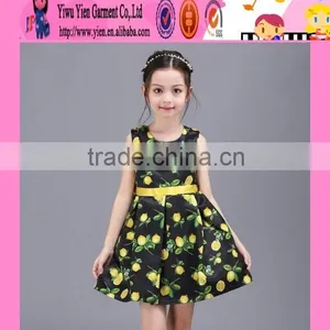 Latest Design Children Kids Party Dresses Wholesale Free Necklace Embroidered Kids Dresses for Girls 2016 thumbnail-3