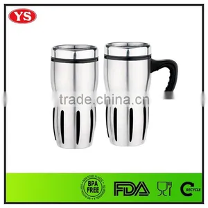 16 oz Customized Stainless Steel Vacuum Mug With Handle thumbnail-1