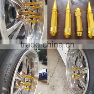 New 326 Alloy Aluminum 90MM Wheel Lug Nuts With Spikes Extended Tuner Wheels Rims Spikes Lug Nuts thumbnail-4
