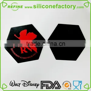 Eco-friendly Heat-Resistant Hexagon Shaped Silicone Table Silicone Cup Mat thumbnail-2