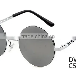 YWGX FDA CE UV400 Certification Restoring Ancient Ways Round Frame and Lens Sunglasses thumbnail-2