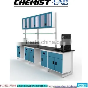 Heavy Duty Steel Physical Lab Work Table With Full Height Drawers & Epoxy Resin Top thumbnail-2