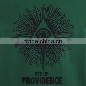 Mens Green Cotton T-shirt Custom Water-based Pigment Printed T-Shirt thumbnail-3