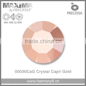 Original PRECIOSA MC Chaton Maxima, Crystal Capri Gold Point Back Rhinetsone thumbnail-1