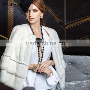 Wholesale White Princess Fur Coat Mink From China thumbnail-1