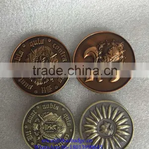 Custom Cheap Double Sides Metal Challenge Military Antiqu Coins thumbnail-6