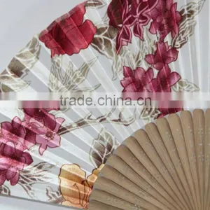 Party Gift Bamboo Silk Fan Craft Fan Lady Hand Fan thumbnail-2