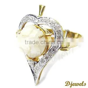 Diamond Gold Engagement Rings, Ladies Wedding Rings, Diamond Jewelry thumbnail-3