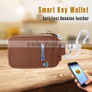 Security Fashion Small Male Leather Purse With Bluetooth thumbnail-2