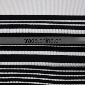Yarn Dyed Knitted Striped Interlock Viscose Spandex Rib Fabric thumbnail-3