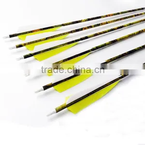 31" Camo Carbon Turkey Feather Arrow for Compound Bow and Carbon Arrow thumbnail-3