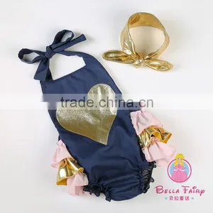 Wholesale Baby Romper With Pom Pom Trim,kids Romper thumbnail-6