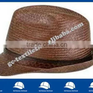 Brown Straw Hat With PU Ribbon thumbnail-1
