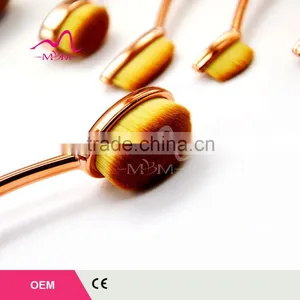 Hot Sale!!! Professional Private Label Cosmetic Brush Set Free Sample,Custom Logo Rainbow Oval Makeup Brush Set, thumbnail-2
