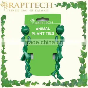 Green Plastic Frog Plant Tie Garden Tie thumbnail-1