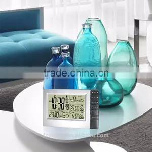 Radio Controlled Weather Station Clock With 2 Transmitter, Weather Station Wifi for Weather Forcast thumbnail-5