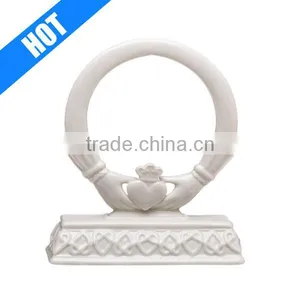 Customized White Glazed Heart Cake Topper Photo thumbnail-1