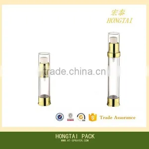 Plastic Manufacturers Golden Color Plastic Airless Pump Bottle for Woman thumbnail-2