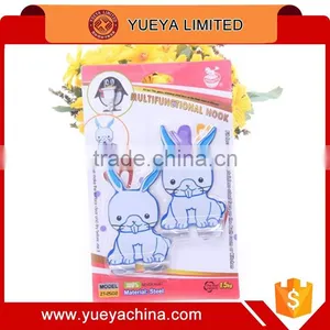 Multifunctional Cute QQ Penguin Shaped Stainless Steel Sticky Hanger Hooks 2pcs Set thumbnail-2