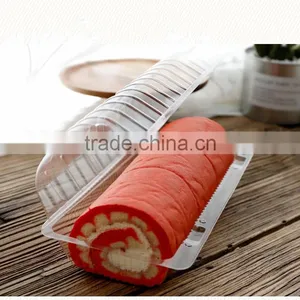 Vacuum Forming Disposable Plastic Clamshell Hinged Food Container, Clear Cake Packaging Box thumbnail-4