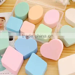 2016 New Factory Wholesale Round and Polygon Shape Latex-free Cosmetic Sponge Powder Puff thumbnail-3