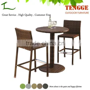 Rattan Furniture Patio PE Rattan Bar Table And Chair thumbnail-1