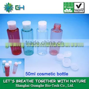 50ml No-chemical Non-toxic 100% Biodegradable Tubular Transparent Pla Plastic Bottle for Cosmetics thumbnail-1