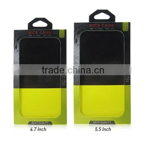 Black Green Cardboard Phone Case Packaging Box, PVC Window Retail Paper Packaging for IPhone thumbnail-4