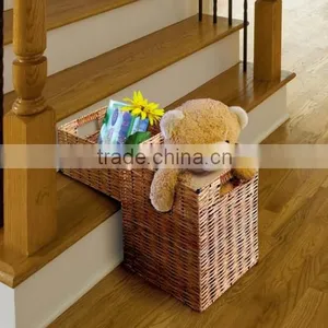 Wholesale Large Willow House Stair Storage Baskets or Wicker Step Basket thumbnail-2