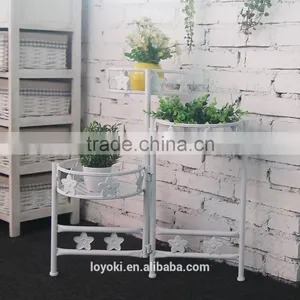 3-Tier Iron Home Decorative Flower Pot Folding Metal Plant Pot thumbnail-1