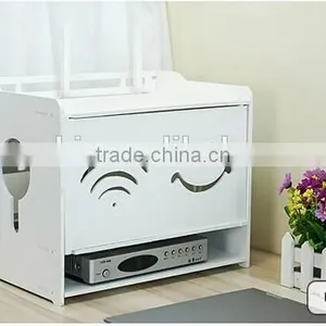 DIY PVC Multifunctional Flower Pattern Tidy Wires Power Cable Storage Organizer Box thumbnail-2