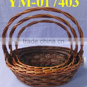 Natural Willow Basket With Beautiful Handle thumbnail-1