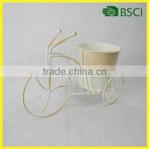 Best Choice Cosmetic Container Patio Mini Garden Bicycle Planter Home Decor Iron Plant Stand thumbnail-2