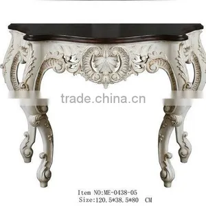 French Style Living Room Furniture Console Desk With Marble Top thumbnail-4
