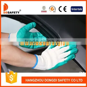DDSAFETY 2017 10 Gauge Cotton Green Latex Coated Work Safety Gloves thumbnail-3