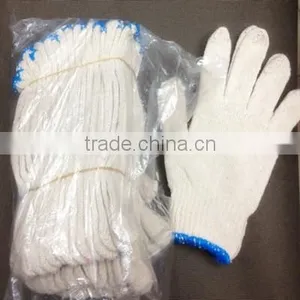 Bleach White Cotton Knitted Working Gloves From Guangzou Factory thumbnail-1