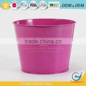 Decorative Plant Pot Covers Outdoor Metal Garden Galvanised Plant Pots thumbnail-1