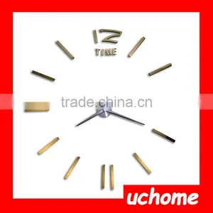 UCHOME New Products Quartz Clocks Fashion Watches 3d Real Big Wall Clock Rushed Mirror Sticker Diy Modern Design Decor thumbnail-1